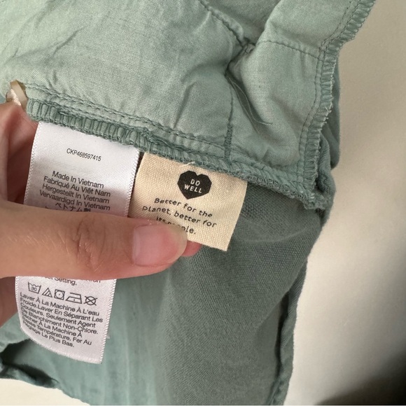 Madewell Drapey Moleskin Button-Down Shirt Size Small Pale Eucalyptus - Picture 10 of 11